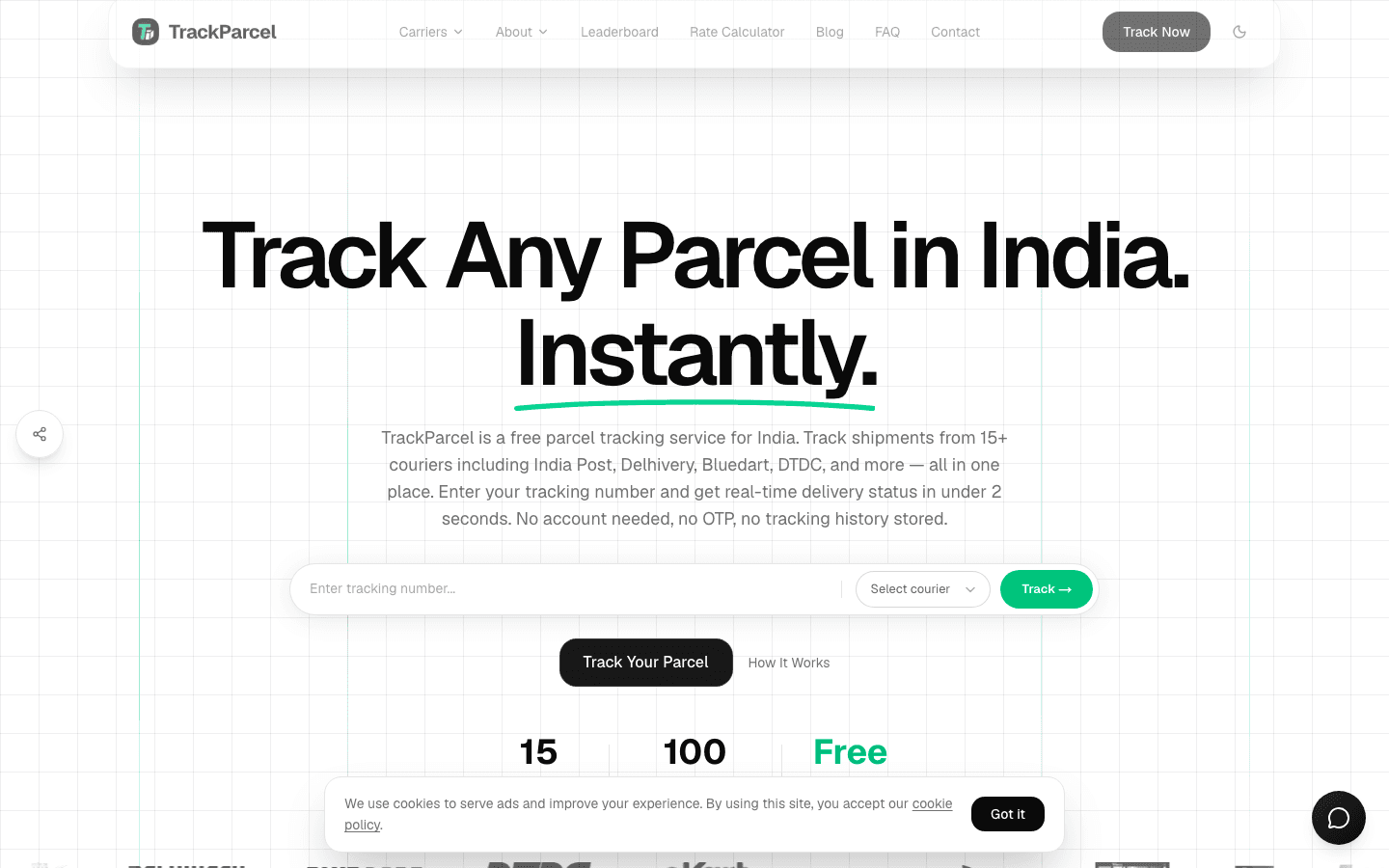 TrackParcel UI